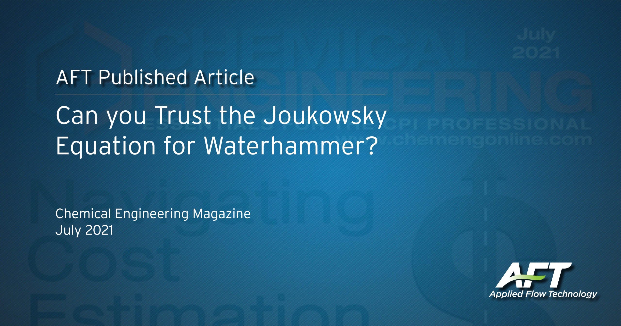 Chemical Engineering Joukowsky Equation