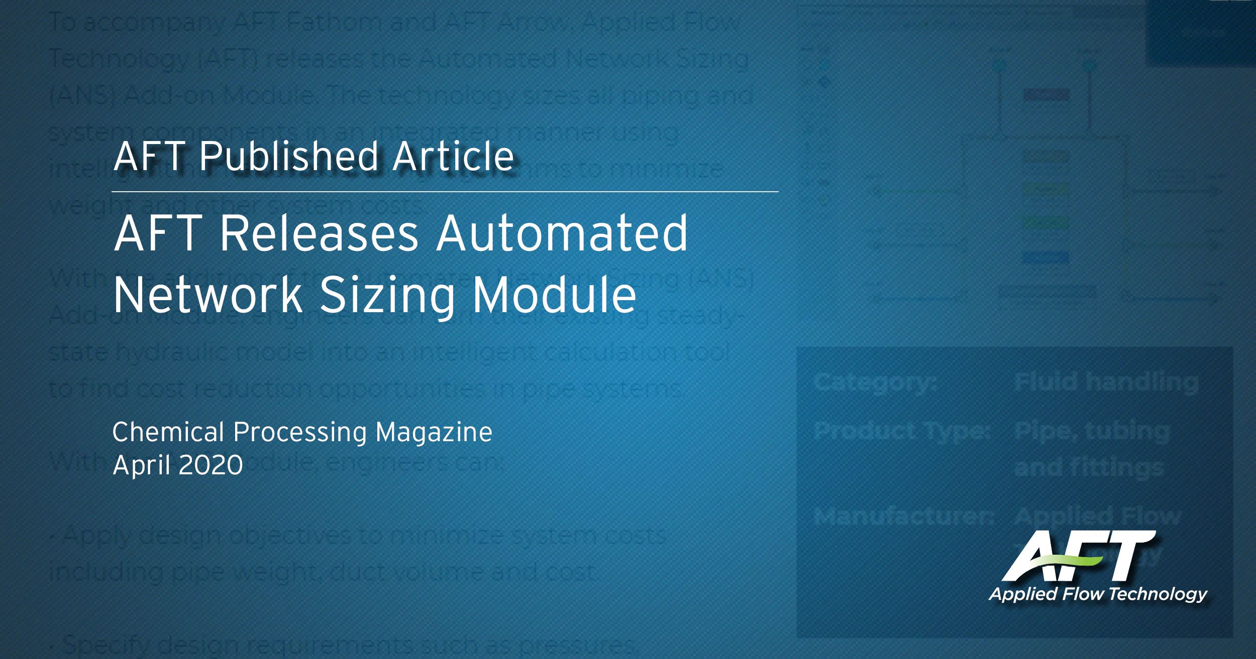 AFT Releases Automated Network Sizing Module