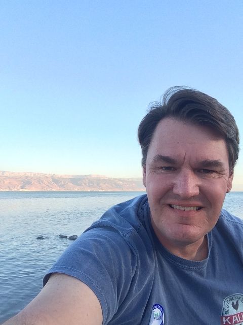 Selfie Trey Walters took at the Dead Sea in Israel this February  