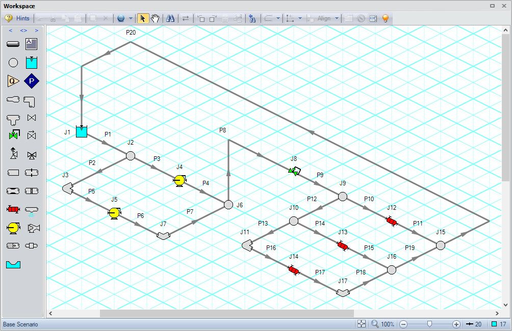 Isometric grid example