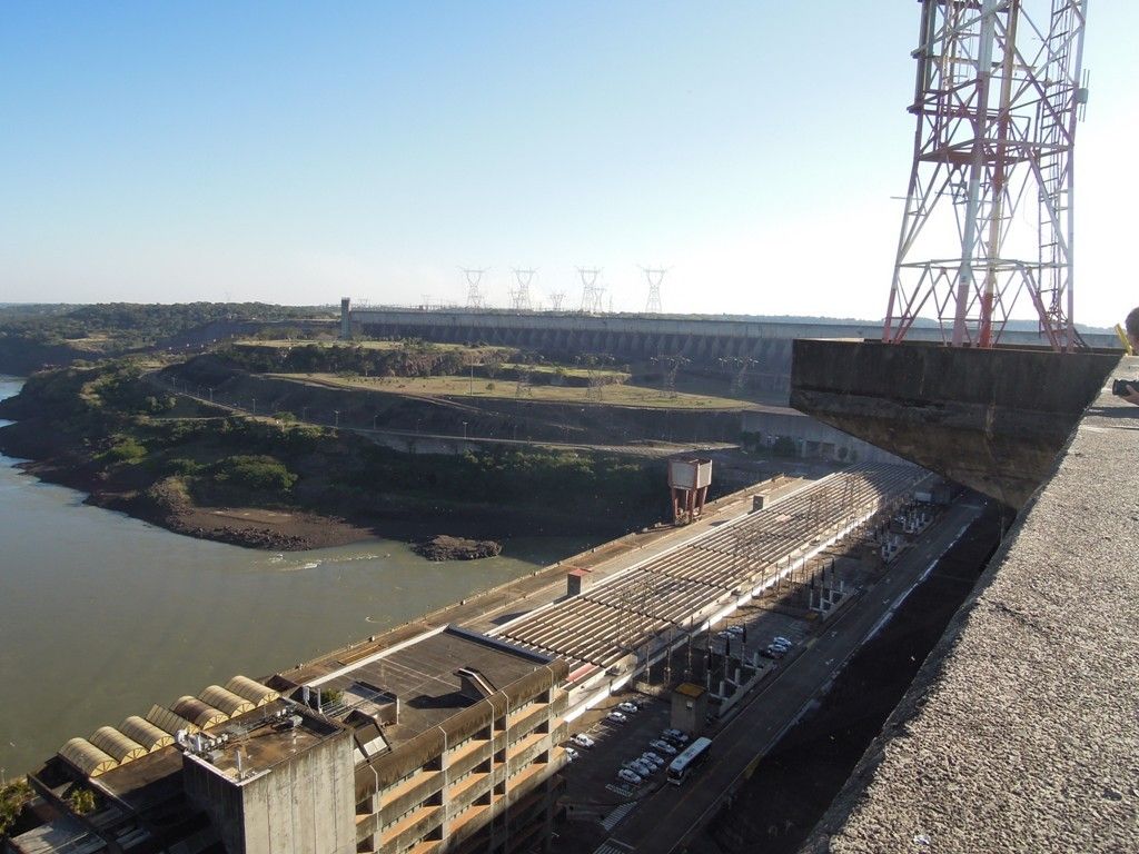 The view from the top of Itaipu Dam