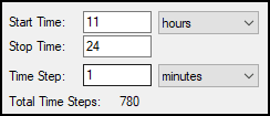 Figure 3 - Simulation Start Time in AFT Fathom XTS