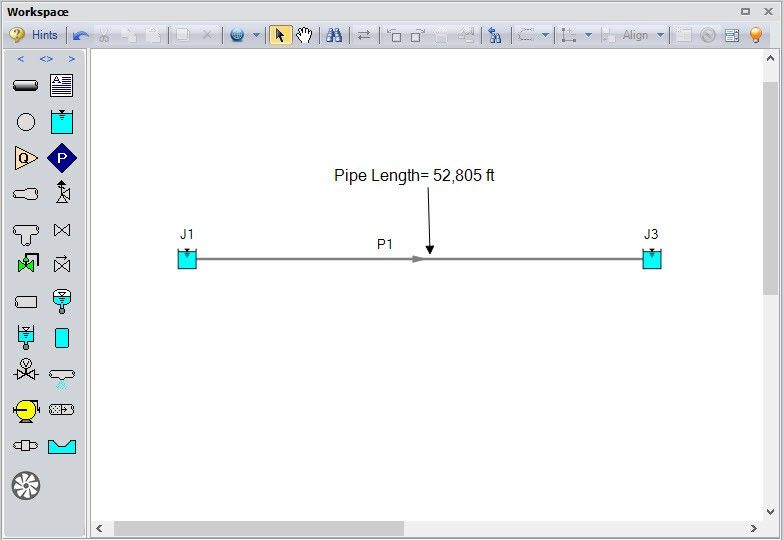 Figure 3: Workspace with Combined Pipes