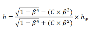EQUATION 5: Irrecoverable Pressure Drop Across an ASME Orifice Flowmeter (Reference 1, page 32)
