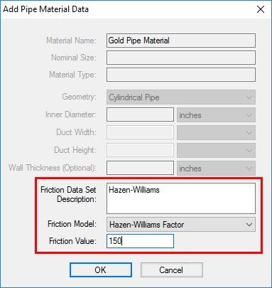 Figure 6 - New Frictional Data Set for Hazen-Williams Factor.