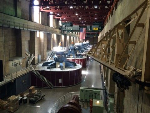 Hoover Dam Turbine House on Nevada Side