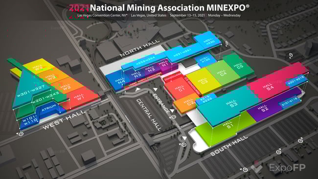 National Mining Association MINEXPO National Mining Association MINEXPO 2021 3D floor plan