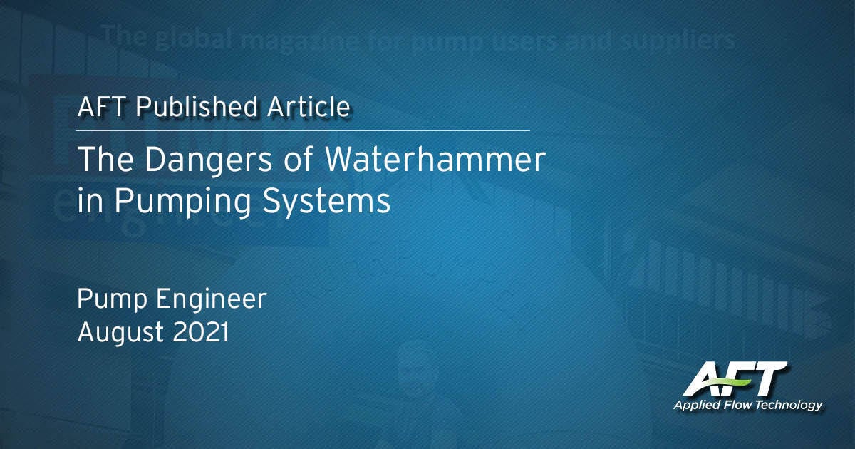 Pump Engineer Magazine Waterhammer Article