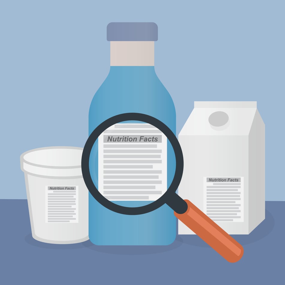 nutrition facts for food products