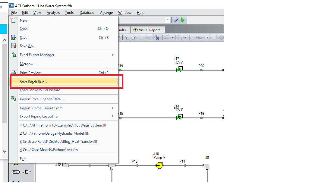 Figure 1: AFT Fathom – Batch Run 