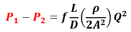Simplified Bernoulli's - with frictional loss