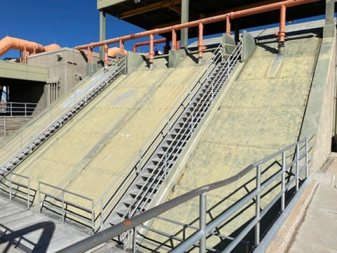 The four Archimedes Screw pumps at Tres Rios WRF are under this cover
